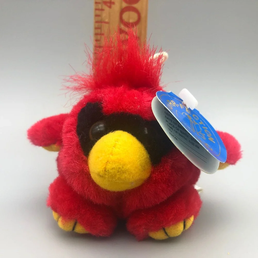 Vintage Purr-Fection MJC Red Cardinal Plush Baby Bandit Cushy Critter 1999 2849M
